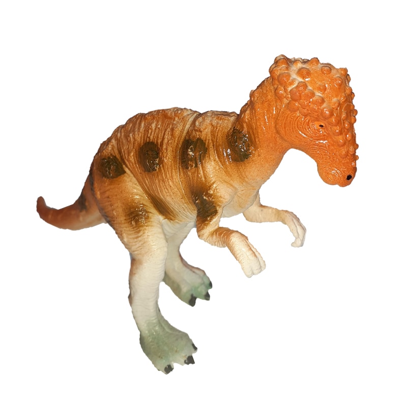 Figurina dinozaur Pachycephalosaurus 16 cm Unikatoy 236002-4, Portocaliu