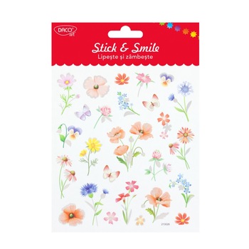 Abtibilduri, Daco, Lipeste si zambeste, 26 bucati, Multicolor, AB131 Abtibilduri, Daco, Lipeste si zambeste, 26 bucati, Multicolor, AB131