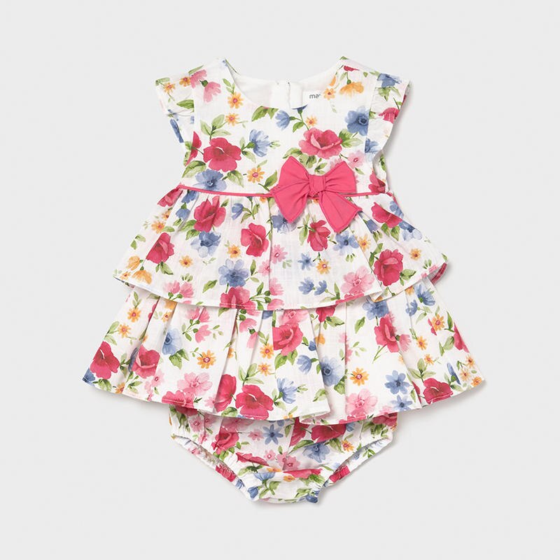 Rochie imprimeu flori nou-nascut,