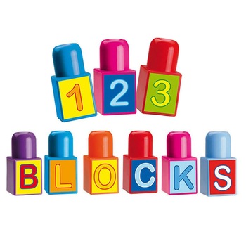 Set 64 de piese bloc de constructie pentru copii Dohany ABC - Number 113432, Multicolor Set 64 de piese bloc de constructie pentru copii Dohany ABC - Number 113432, Multicolor