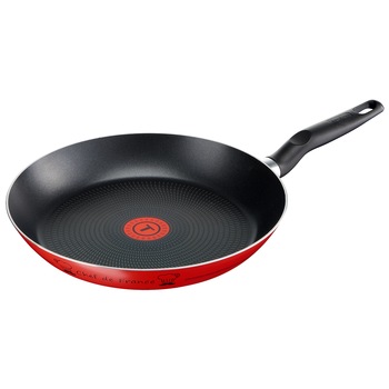 Tigaie Tefal Essential, aluminiu, 24cm, rosu/negru
