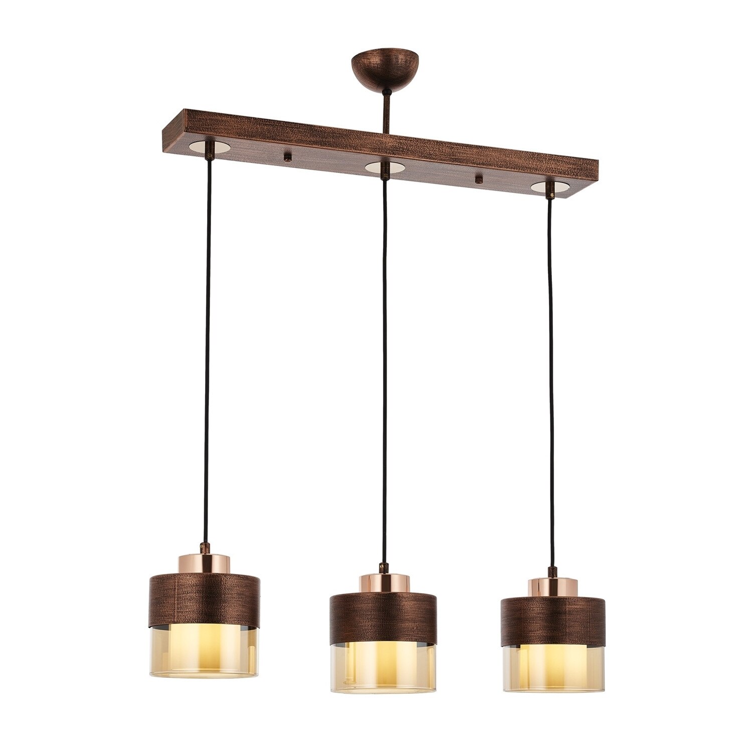 Lustra Avonni AV-4288-3Y-CPR, 3x 60 W ,E27, Cupru Patinat