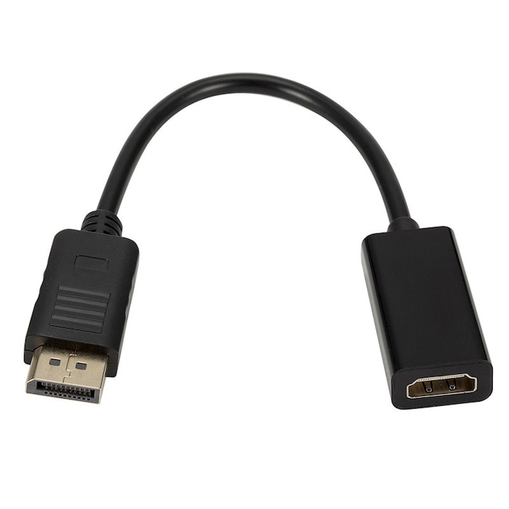 Cablu adaptor Display HD tata la HDMI mama, Negru