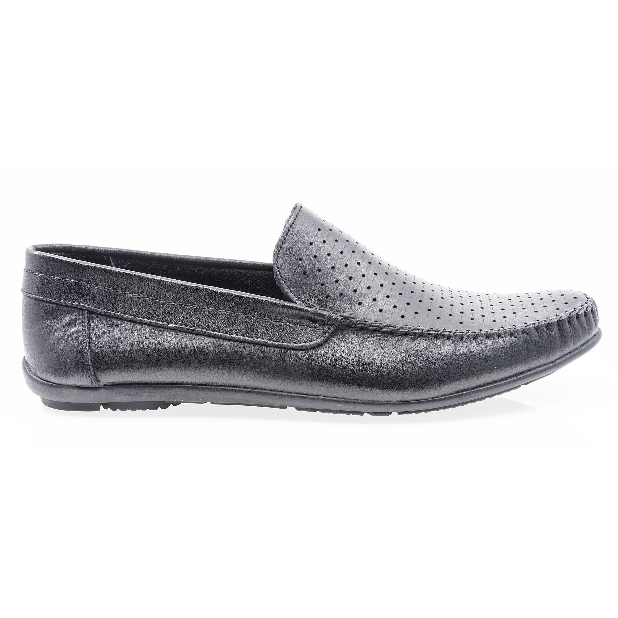 Pantofi barbati, Caspian, Cas-660-L, casual, piele naturala, Negru