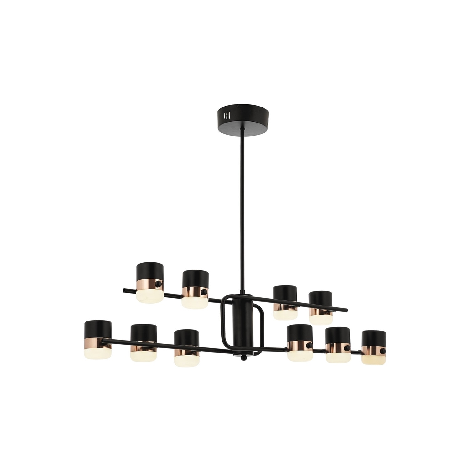 Lustra Avonni AV-1769-10Y-CPR, 1x 100 W ,LED, Cupru/Negru