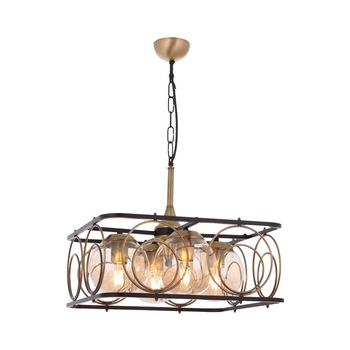 Lustra Avonni AV-1805-4BSY, 4x 60 W ,E27, Antique/Negru Lustra Avonni AV-1805-4BSY, 4x 60 W ,E27, Antique/Negru