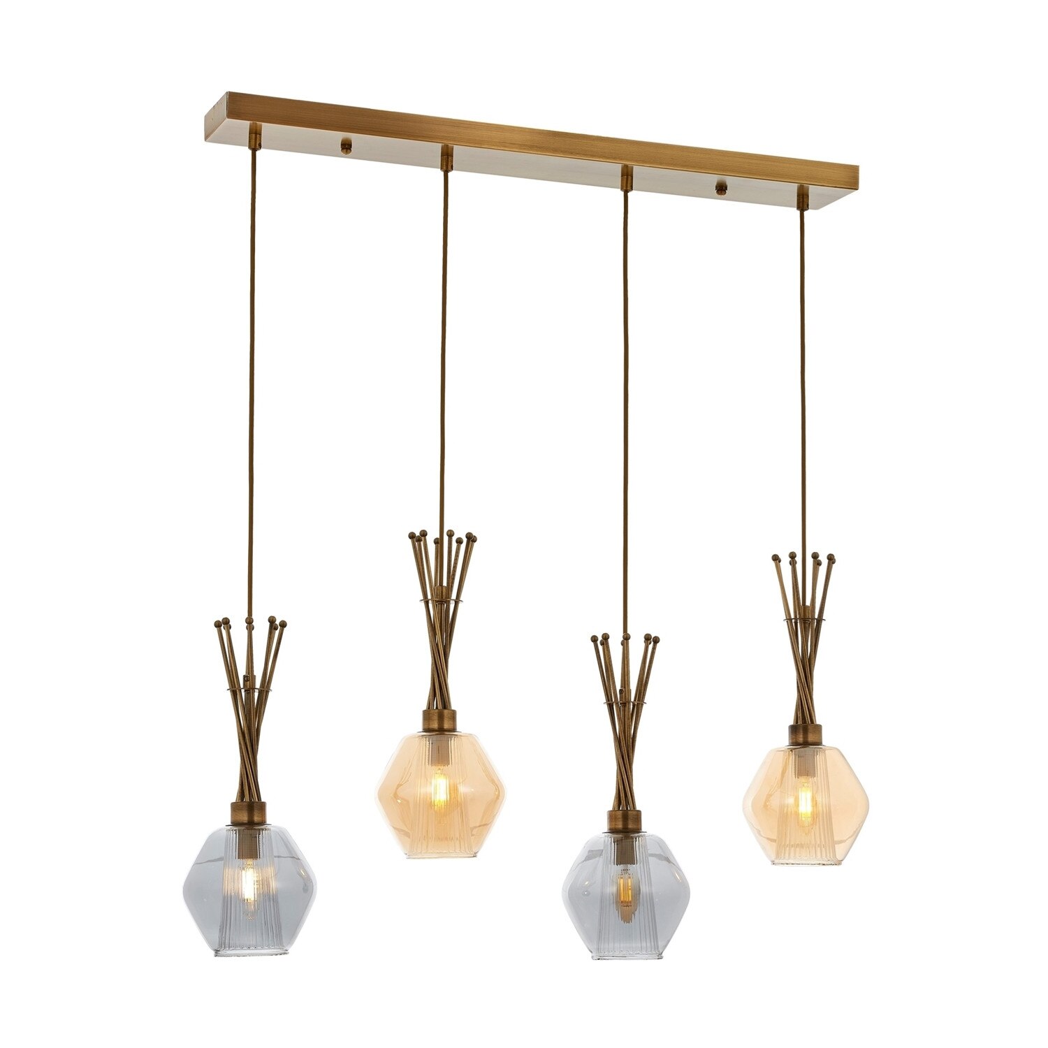 Lustra Avonni AV-1782-4EY, 4x 40 W ,E14, Antique