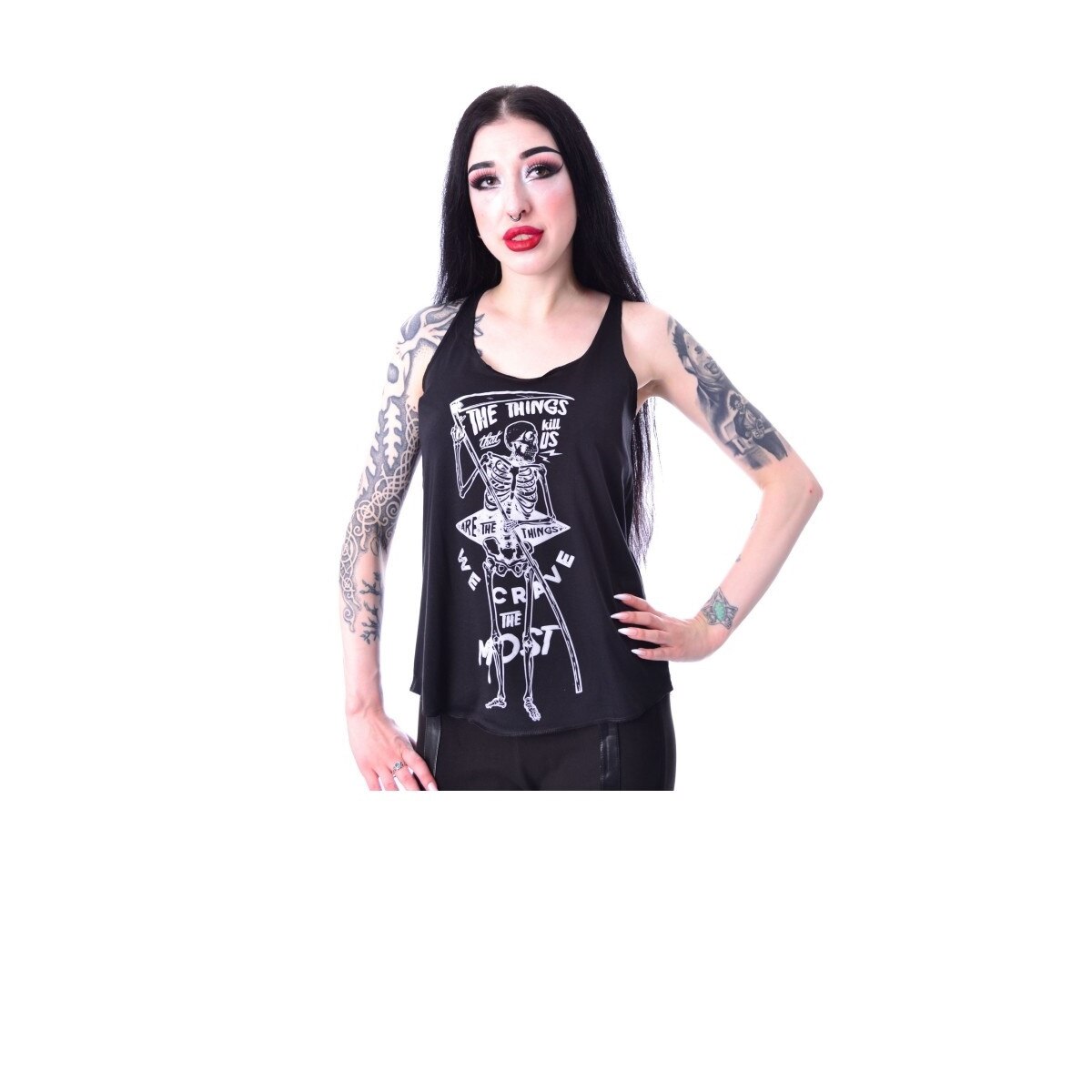 Maieu dama, Heartless, Cravings, Imprimeu Schelet, Negru