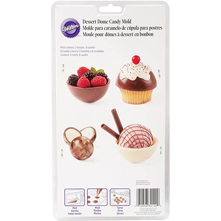 Matrita pentru bomboane semisfere, " Dessert dome candy mold", Wilton