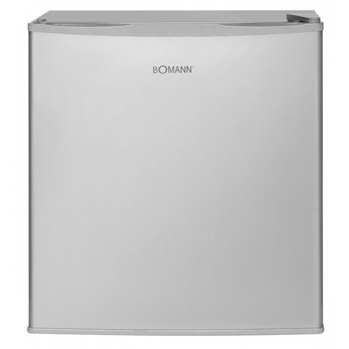 Frigider minibar, Bomann, KB 340.1 IX, volum 45 l, H 51 cm, compact, consum redus, decongelare automata, control temperatura, picioare reglabile, 2 rafturi, inox