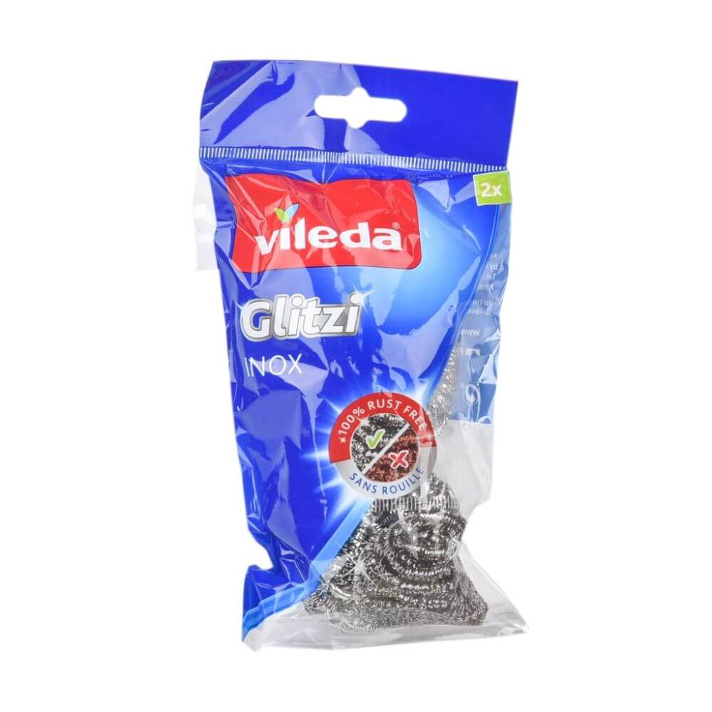 Set 2 Bureti de Vase Vileda Glitzi Inox, Inox Spiralat