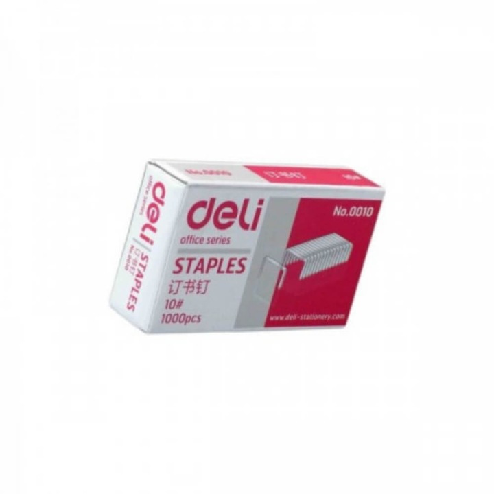 Cutie 1000 Capse #10 DELI Essential, Pentru Birou, Crom