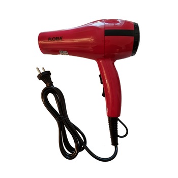 Uscator de par, Floria, plastic, rosu/negru, putere 2000 watt Uscator de par, Floria, plastic, rosu/negru, putere 2000 watt