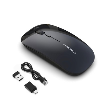 Mouse wireless, Reincarcabil, 2.4G, USB Tip-C, Negru Mouse wireless, Reincarcabil, 2.4G, USB Tip-C, Negru