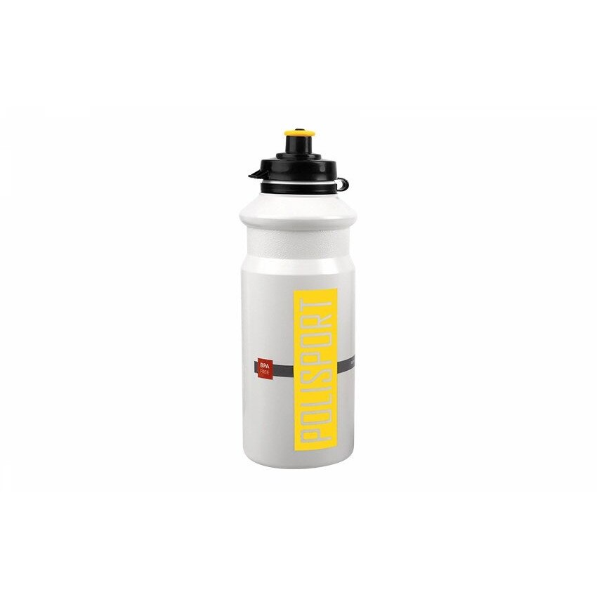 Bidon Apa Polisport - 700 Ml, Clip-On, Alb-Galben