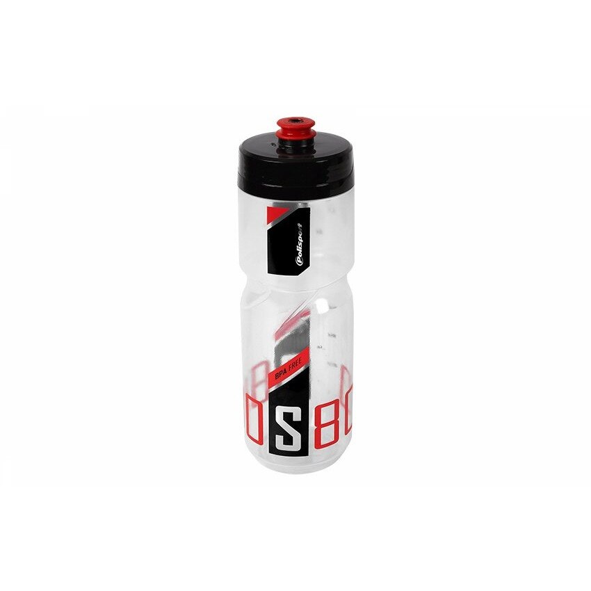 Bidon Apa Polisport - 600 Ml, Screw on, Negru-Rosu