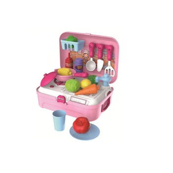 Set de Gatit, Mini-Bucatarie, in Forma de Rucsac cu Bretele, Include 24 de Piese, Chiuveta cu Robinet, Arzator, Ustensile Pentru Gatit, Dimensiune 24 x 19 cm, Roz Set de Gatit, Mini-Bucatarie, in Forma de Rucsac cu Bretele, Include 24 de Piese, Chiuveta cu Robinet, Arzator, Ustensile Pentru Gatit, Dimensiune 24 x 19 cm, Roz