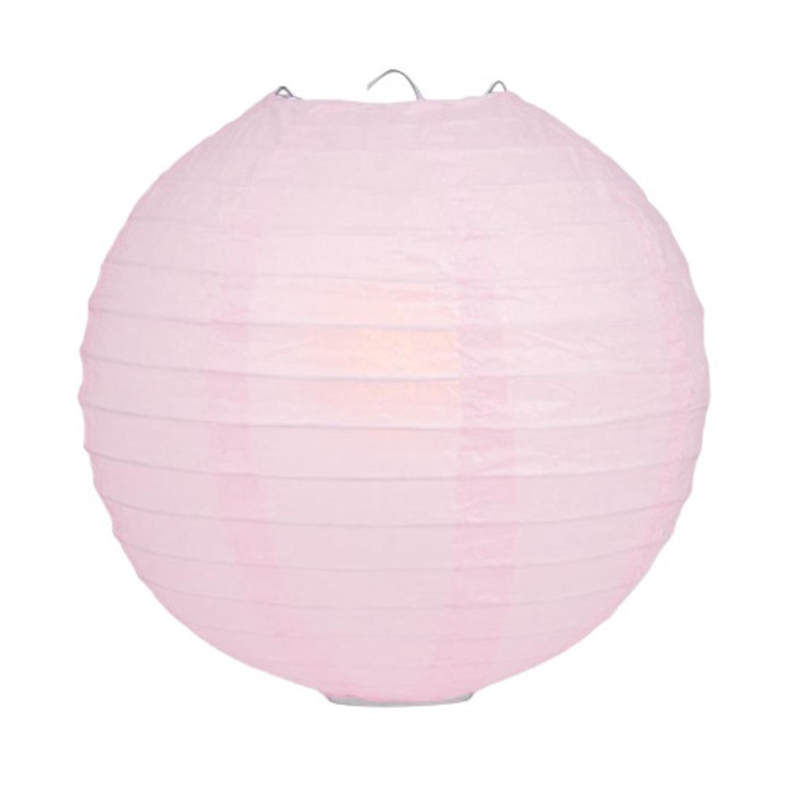 Lampion din hartie, suspendat, diametru 30 cm, roz