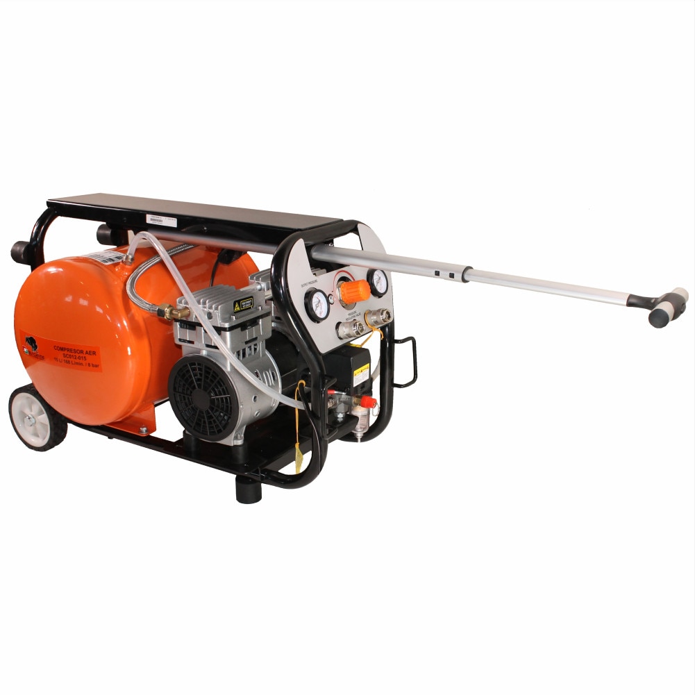 Compresor Bisonte SC012-015, fara ulei, transmisie directa, 230V, 1,2CP/850W, 168 L/min, 8 Bar, rezervor 15L