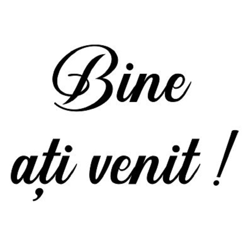 Sablon 40x29cm Mesaj 'Bine ati venit' Refolosibil T684029