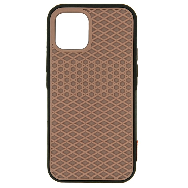 SILKASE gofri tok Apple iPhone 11 Pro-hoz, gumi, fekete/barna színben