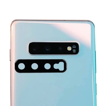 Folie sticla 9H, Lito, intarita si securizata cu metal, pentru camera Samsung Galaxy S10 Plus, Negru Folie sticla 9H, Lito, intarita si securizata cu metal, pentru camera Samsung Galaxy S10 Plus, Negru