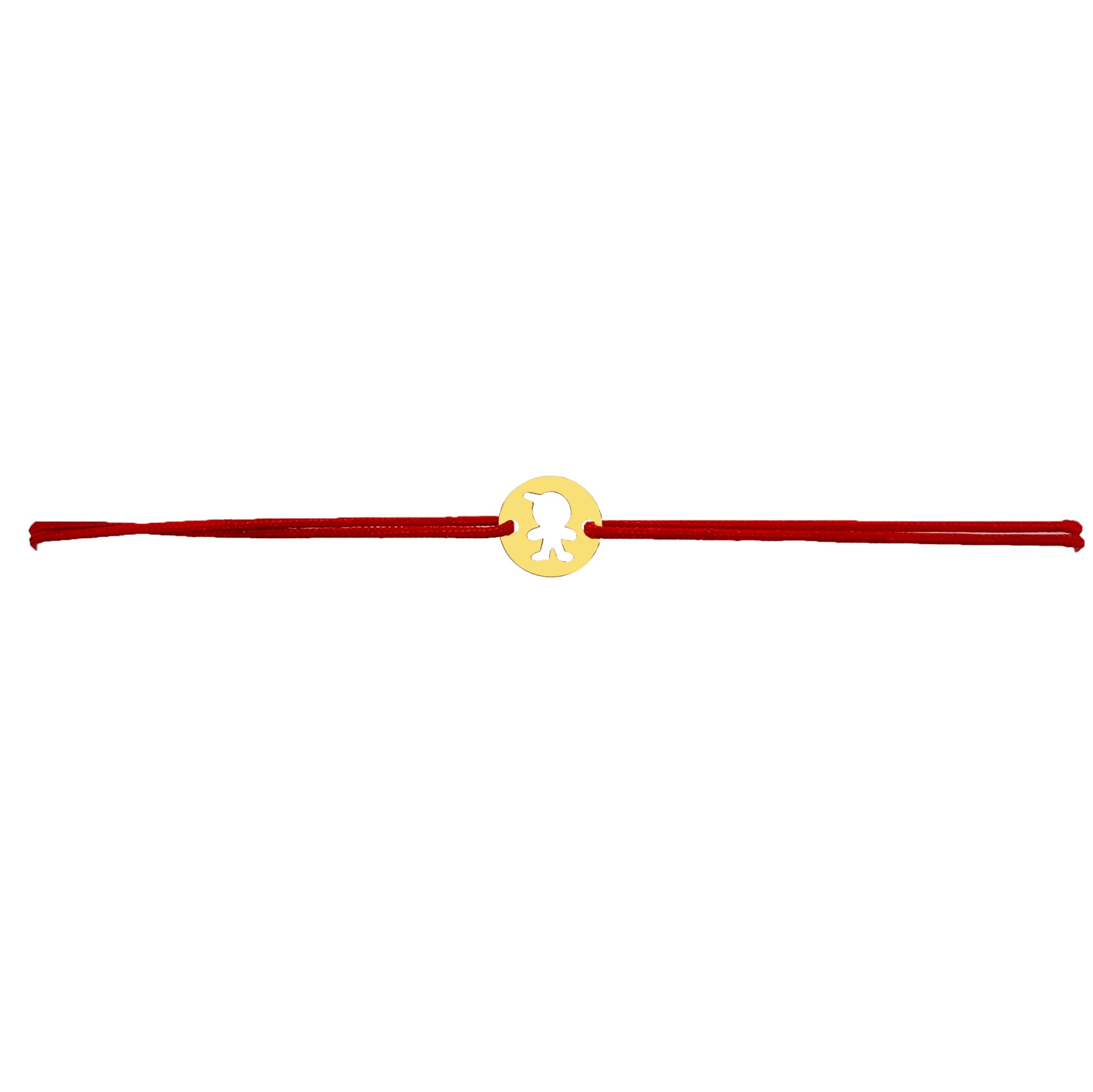 Bratara snur reglabil, Grata, Banut baietel, Aur 14k