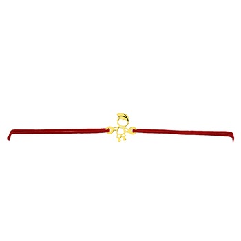 Bratara snur reglabil, Grata, Baietel cu sapca, Aur 14k Bratara snur reglabil, Grata, Baietel cu sapca, Aur 14k