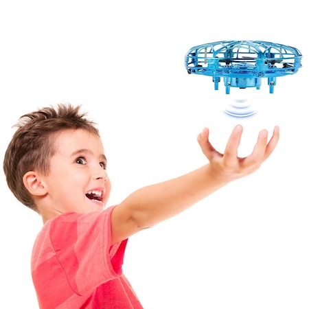 Mini drona UFO cu lumina LED, controlare prin gesturile mainii, rotatie 360grade, Blasko