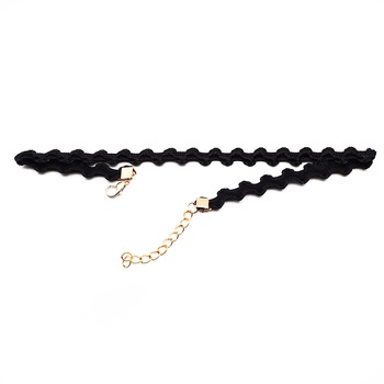 Colier Choker, model zig-zag, Negru Colier Choker, model zig-zag, Negru