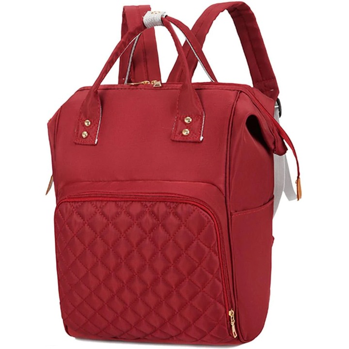Rucsac multifunctional mamici Diamond, Bambinice, Rosu
