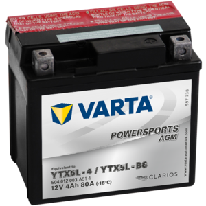Baterie Moto Varta AGM YTX5L-BS 504012 AC MOTO 12V 4Ah 114x71x106