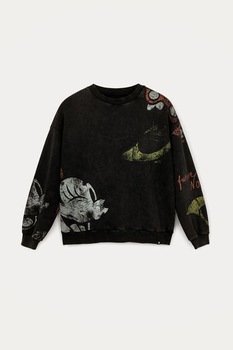 Hanorac, Desigual, Negru, Imprimeu Disney, Negru Hanorac, Desigual, Negru, Imprimeu Disney, Negru