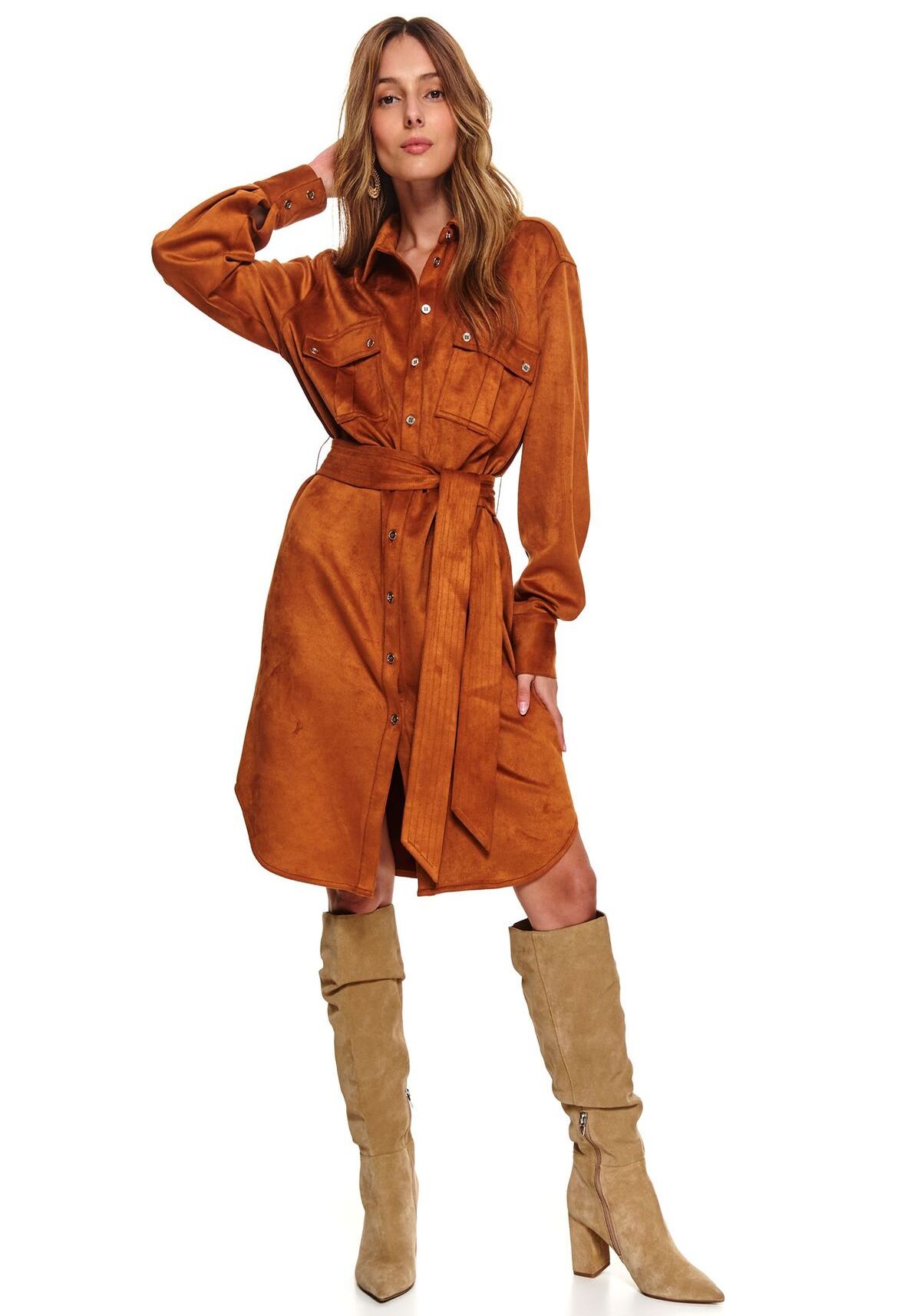 Rochie pentru femei, TOP SECRET, SSU3401, Camel