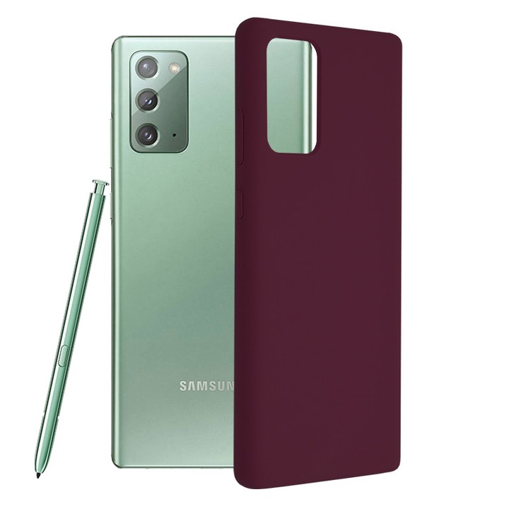 Калъф за Samsung Galaxy Note 20/Note 20 5G, Силиконов, Виолетов слива