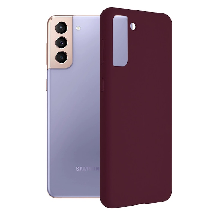 Кейс за Samsung Galaxy S21 Plus, Techsuit Soft Edge Silicone, Plum Violet