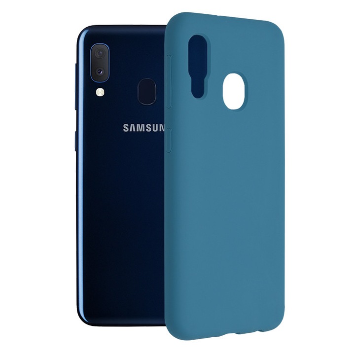 Кейс за Samsung Galaxy A20e, Techsuit Soft Edge Silicone, Denim Blue