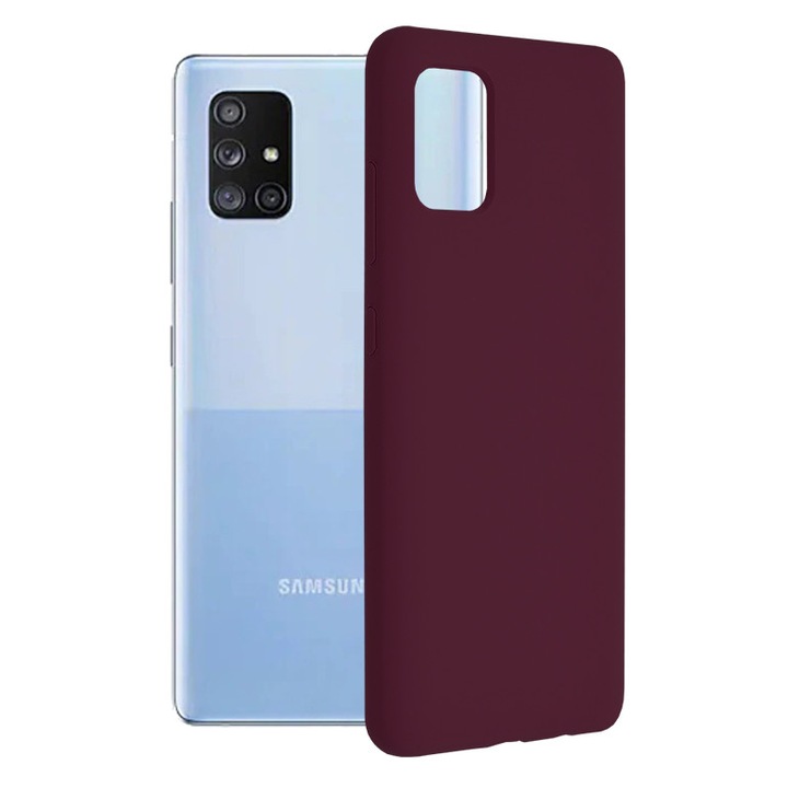 Кейс за Samsung Galaxy A71, Techsuit Soft Edge Silicone, Plum Violet