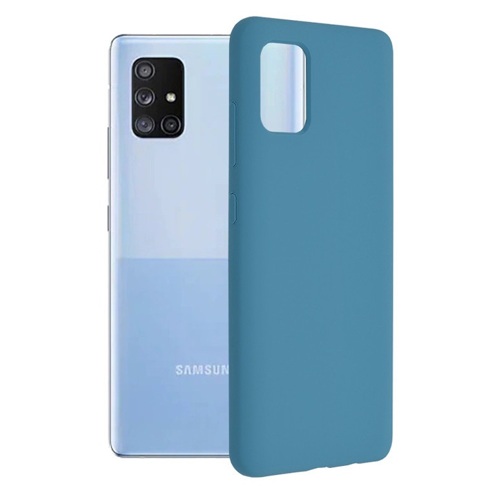 Кейс за Samsung Galaxy A71, Techsuit Soft Edge Silicone, Denim Blue