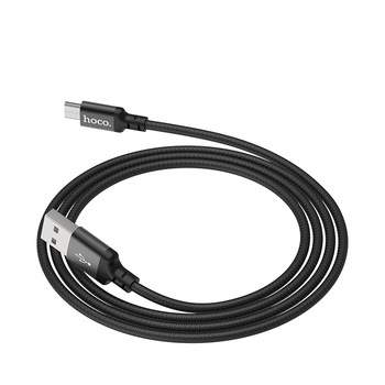 Cablu cu conectori USB tata la microUSB tata, HOCO X14 Times Speed, 2.4 A, lungime 1m, negru Cablu cu conectori USB tata la microUSB tata, HOCO X14 Times Speed, 2.4 A, lungime 1m, negru