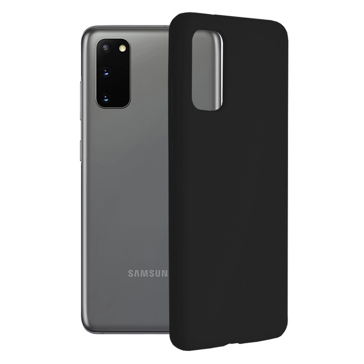 Кейс за Samsung Galaxy S20/S20 5G, силиконов, черен