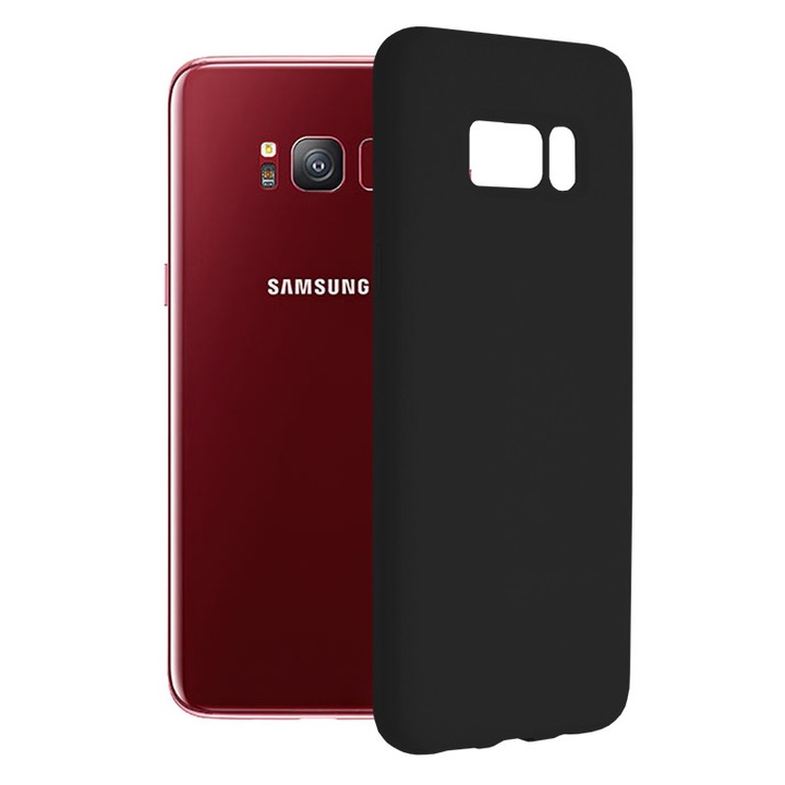 Кейс за Samsung Galaxy S8, Techsuit Soft Edge Silicone, черен