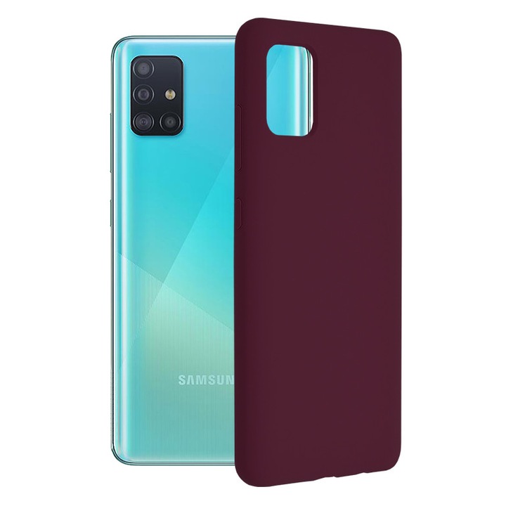 Калъф за Samsung Galaxy A51 4G, Силиконов, Виолетов цвят