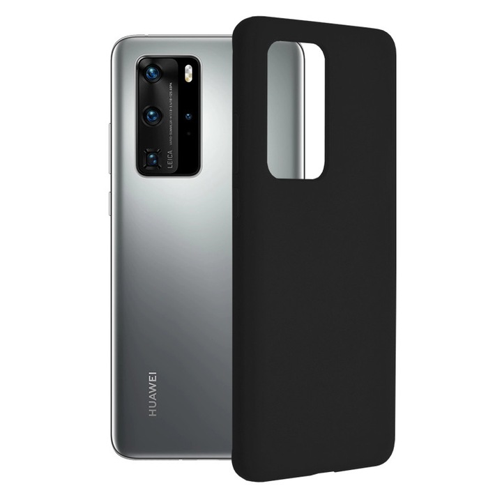 Кейс за Huawei P40 Pro, Techsuit Soft Edge Silicone, черен