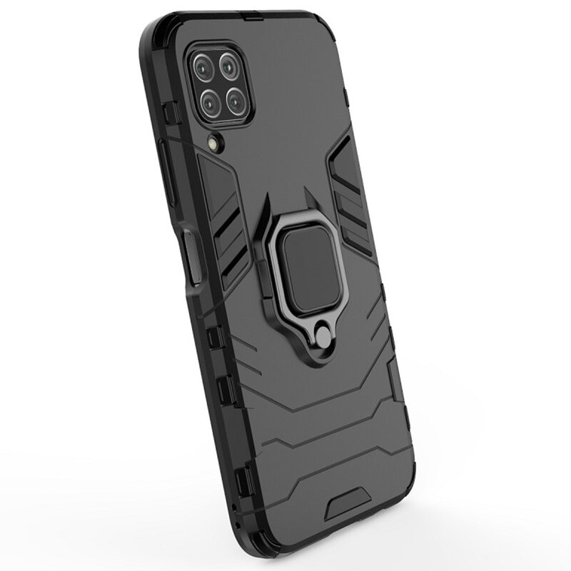 Husa protectie compatibila Huawei P40 Lite, Silicone Shield, Negru
