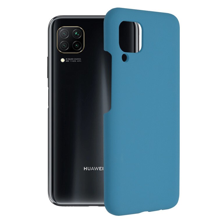 Кейс за Huawei P40 Lite, Силиконов, Деним Син - eMAG.bg