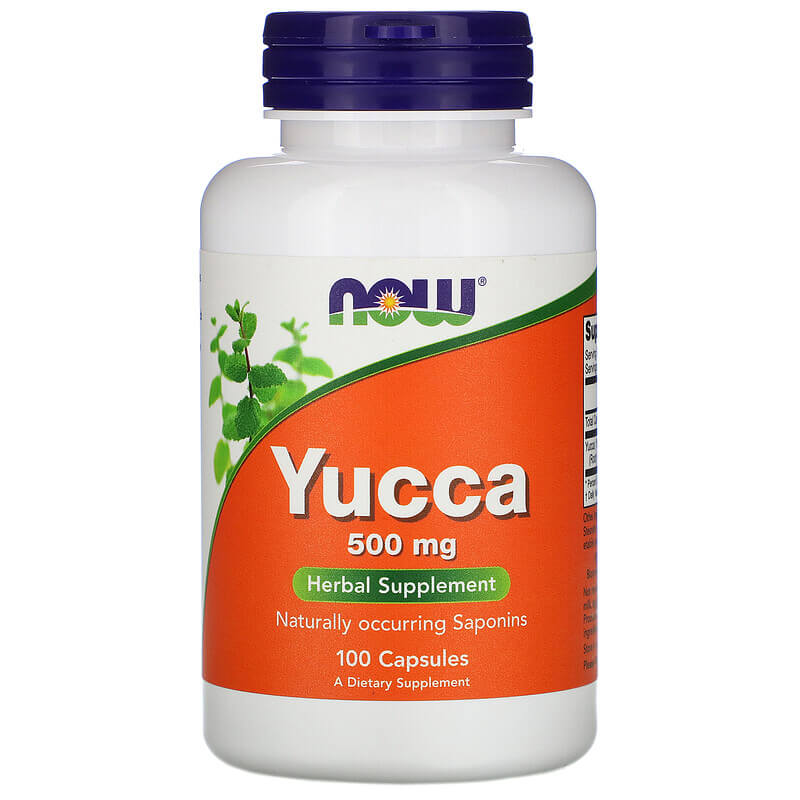 Supliment alimentar NOW FOODS Yucca 500mg (Imbunatatirea bunastarii) 100 Capsule