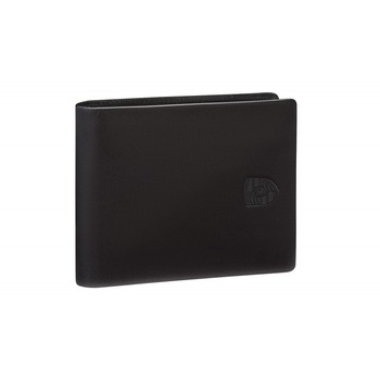 Portofel Porsche, piele naturala, 12 × 9.5 × 1.5cm, cu buzunar monede, Negru Portofel Porsche, piele naturala, 12 × 9.5 × 1.5cm, cu buzunar monede, Negru