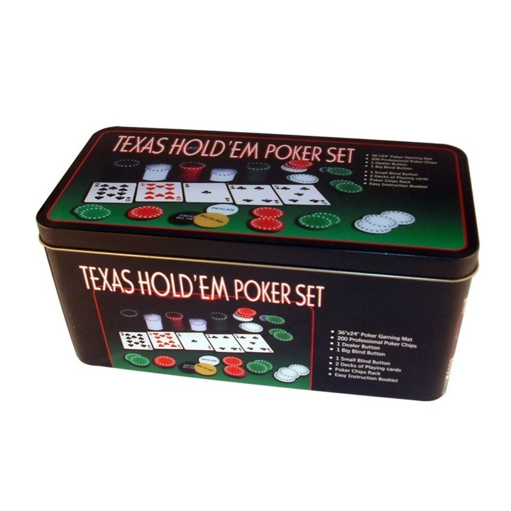 Texas Poker Set 200, чипове и карти