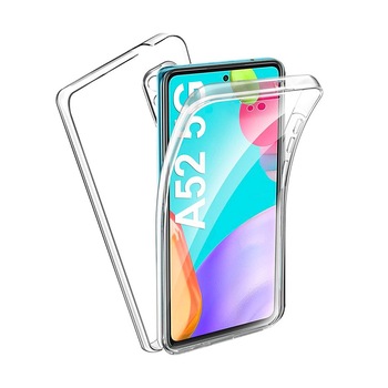 Husa 360 compatibila cu Samsung Galaxy A52 4G / 5G V2 Transparent fata+spate Husa 360 compatibila cu Samsung Galaxy A52 4G / 5G V2 Transparent fata+spate